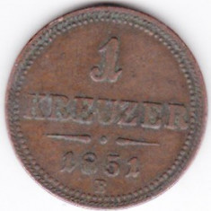 Austria,Ungaria,1 kreuzer 1851 B Kormoczbznya Kremnicz (Slovacia)