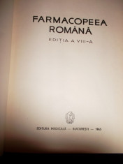 Farmacopeea romana, editia a VIII-a, 1965 foto