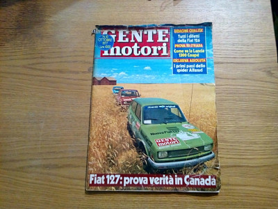 GENTE MOTORI - Anno VI, No.10, Ottobre 1977, 177 p.; lb. italiana foto