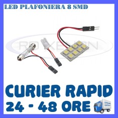 BEC AUTO LED LEDURI PLACUTA PLAFONIERA - 8 SMD - SOFIT FESTOON C5W C10W T10 W5W