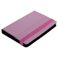 7&amp;quot; Tablet PC Faux Leather Case Bookstyle Velcro PINK ON1219 foto