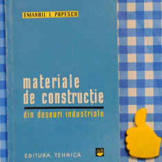 Materiale de constructie din deseuri industriale Emanoil I Popescu 1961