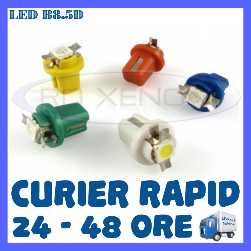 LED LEDURI BORD INTERIOR B8.5D - 1 SMD 5050 - ALB, ALBASTRU, VERDE, ROSU,  GALBEN, Universal, ZDM | Okazii.ro