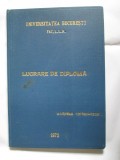 LUCRARE DIPLOMA 1972 FAC.LIMBA SI LIT.ROMANA ST.IOSIF SI BRASOVUL,IND.DODU BALAN