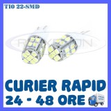 BEC AUTO LED LEDURI POZITIE T10 (W5W) - 22 SMD - POZITII, PLAFONIERA, NUMAR, Universal, ZDM