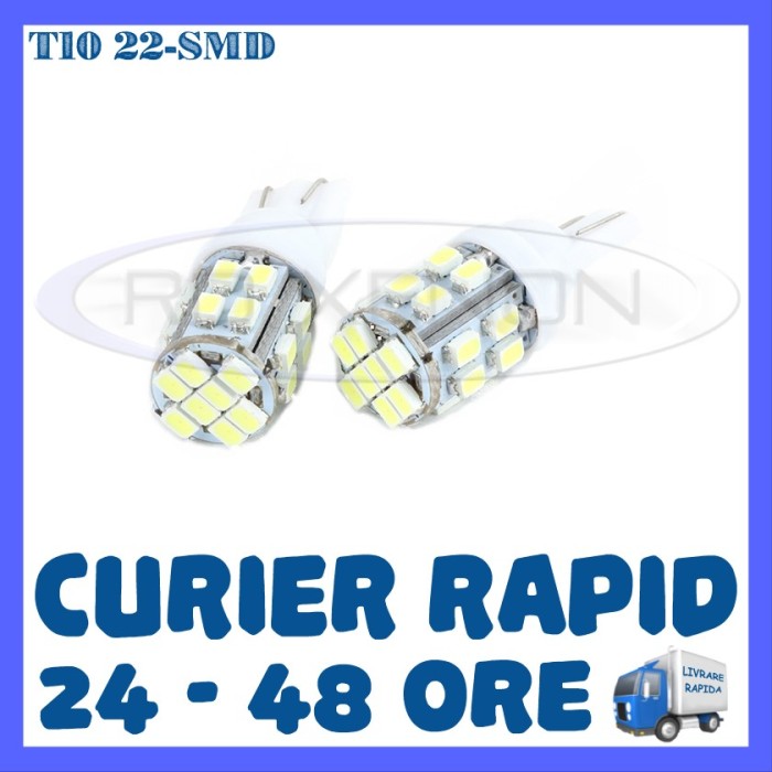 BEC AUTO LED LEDURI POZITIE T10 (W5W) - 22 SMD - POZITII, PLAFONIERA, NUMAR foto mare BEC AUTO LED LEDURI POZITIE T10 (W5W) - 22 SMD - POZITII, PLAFONIERA, NUMAR foto mare