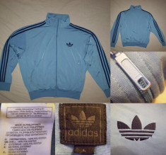 Bluza Adidas Originals (L) albastru barbati casual sport retro vintage foto