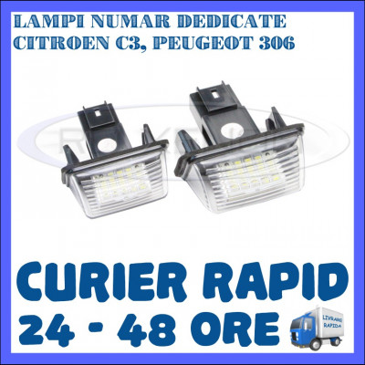 SET LAMPI NUMAR INMATRICULARE CITROEN C3, C4, C5, PEUGEOT 207, 306, 307, 407 foto