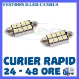 BEC AUTO LED LEDURI SOFIT FESTOON C5W C10W 41 mm 8 SMD CANBUS FARA EROARE NUMAR, Universal