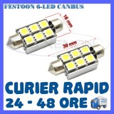 BEC AUTO LED LEDURI - SOFIT FESTOON C5W 39 mm - 6 SMD CANBUS FARA EROARE - NUMAR, Volkswagen, ZDM