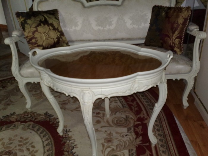 Masa Cu Tava Pt Cafea Salon Sufragerie Stil Baroc Rococo Shabby