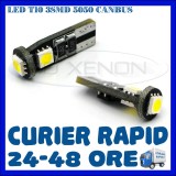 BEC AUTO LED LEDURI POZITIE T10 W5W - 3 SMD CANBUS FARA EROARE - POZITII NUMAR, Universal, ZDM