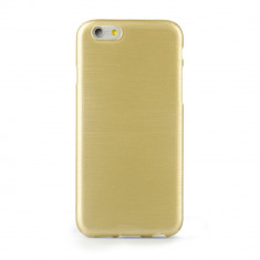 Husa iPhone 5 5S SE TPU Ultra Slim Brush Gold foto