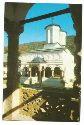 @carte postala(ilustrata)-HOREZU-Manastirea foto