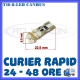 BEC AUTO LED LEDURI POZITIE T10 W5W - 8 SMD CANBUS FARA EROARE - POZITII, Universal, ZDM