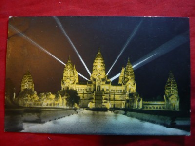 Ilustrata Angkor-Expozitia Coloniala 1931 - Vedere Noaptea foto