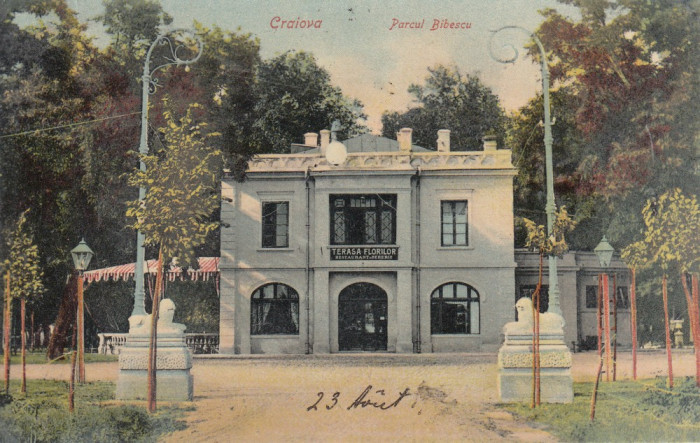 CRAIOVA PARCUL BIBESCU TERASA FLORILOR RESTAURANT- BERARIE CIRCULATA 1905