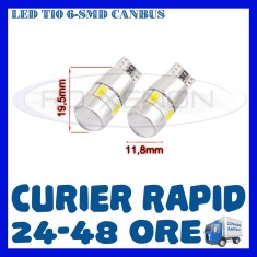 BEC AUTO LED LEDURI POZITIE T10 W5W - 6 SMD 5730 CANBUS FARA EROARE - POZITII