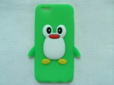 Husa silicon soft pinguin verde Iphone 6 4,7&quot; + folie protectie ecran, Rosu, iPhone 7/8, Apple