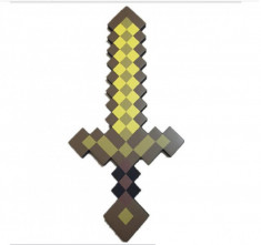 Sabie Minecraft - Gold Sword ? 60 cm + Bratara Minecraft CADOU !! foto