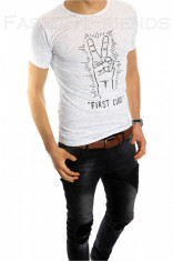 Tricou tip ZARA - tricou barbati - tricou slim fit - tricou fashion - 6123 foto