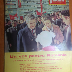 revista flacara 15 martie 1975-articole si foto despre votarea de la 9 martie