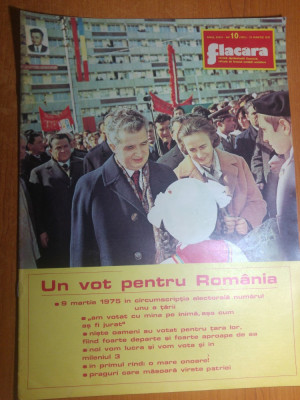 revista flacara 15 martie 1975-articole si foto despre votarea de la 9 martie foto