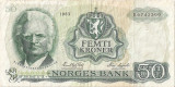 NORVEGIA 50 KRONER 1983 F