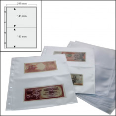 PVC foi de reserva SAFE - pentru 2 bancnote - packet avec 15 buc.