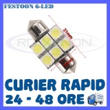 BEC AUTO LED LEDURI - SOFIT FESTOON C5W - 31 mm 6 SMD - PLAFONIERA, NUMAR