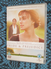 PRIDE AND PREJUDICE (SUB. ROM.) - 1 DVD ORIGINAL FILM cu KEIRA KNIGHTLEY - NOU! foto