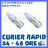 BEC AUTO LED LEDURI POZITIE T10 W5W - 5 LED SUPERFLUX HIGH POWER POZITII, NUMAR, Universal