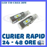 BEC AUTO LED LEDURI POZITIE T10 W5W - 30W CREE HIGH POWER - POZITII, NUMAR, Universal, ZDM