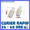 BEC AUTO LED LEDURI POZITIE T10 (W5W) - 10 SMD 5730 - PREMIUM - POZITII NUMAR, Universal