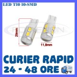 BEC AUTO LED LEDURI POZITIE T10 (W5W) - 10 SMD 5730 - PREMIUM - POZITII NUMAR, Universal, ZDM