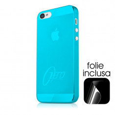 Husa iPhone 4/4S IT Skins Zero.3 Albastru (folie inclusa) foto