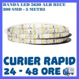 ROLA BANDA 300 LED LEDURI SMD 5630 ALB RECE - 5 METRI, IMPERMEABILA (WATERPROOF), ZDM