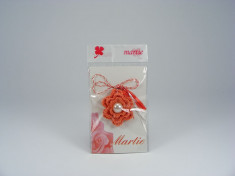 Martisor Brosa Crosetat Manual Orange Flower foto