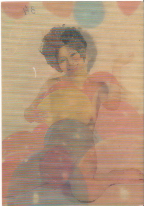 CPI (B6928) CARTE POSTALA - in relief, stereo FATA CU BALOANE