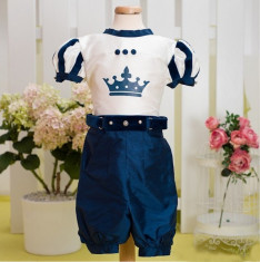 Costum botez Baby King (Imbracaminte pentru varsta: 0 - 3 luni - 62 cm) foto