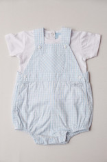 Salopeta bebelusi Losan 8015 (Culoare: albastru deschis, Imbracaminte pentru varsta: 6 luni - 68 cm, Model: carouri) foto