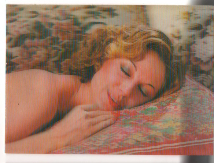 CPI (B6934) CARTE POSTALA - in relief, stereo FATA PE DIVAN
