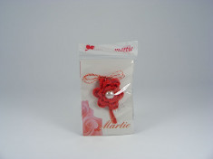 Martisor Brosa Crosetat Manual Red Flower foto