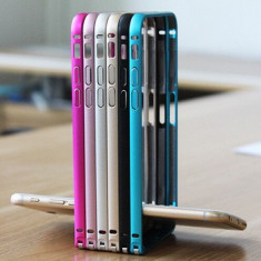 Bumper iPhone 6 6S Plus Aluminiu Gri foto