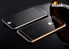 Geam iPhone 6 6S Fata Spate Tempered Glass Mirror Black foto