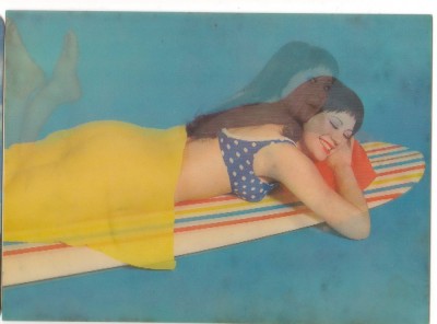 CPI (B6918) CARTE POSTALA - in relief, stereo FATA LA MASAJ foto