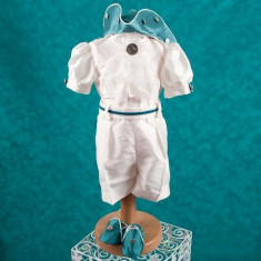 Costumas botez baieti Baby Blue (Culoare: turcoaz, Imbracaminte pentru varsta: 12 luni - 80 cm) foto