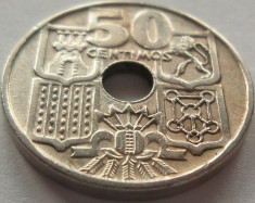 Moneda 50 Centimos - SPANIA, anul 1949 *cod 3001 vF foto