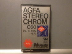 Casete Audio AGFA STEREO CHROME C 60 - 2X30MIN HIFI - made in GERMANY foto