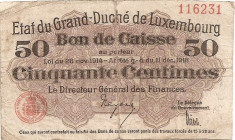 Luxemburg 50 Centimes 1914-18 U foto